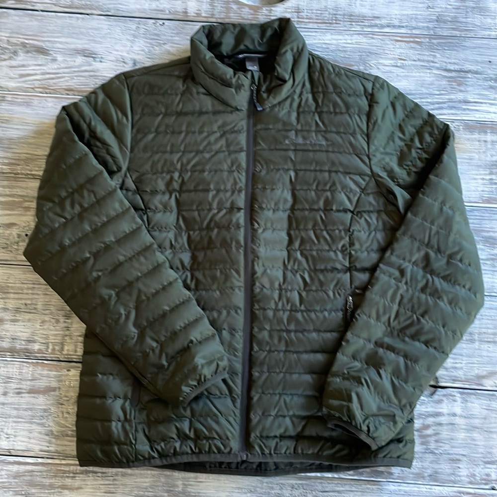 Eddie Bauer Olive Green Quilted Packable Jacket